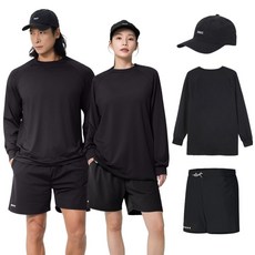 HMUS 남녀공용 루즈핏 래쉬가드 반바지 모자 3종세트 / 디자인 30종