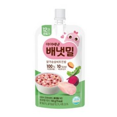 [아이배냇]아기 이유식 배냇밀 베베 짜먹는 유아용 간식 2종, 600g, 1세트, 소고기브로콜리3+닭가슴살비트3