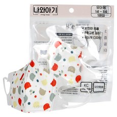 나와아기 유아 마스크(10입) 초소형 돌아기 베이비, 10개입, 1개, 곰