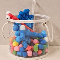 마이포켓 투명 바스켓 클리어 토이 어린이 수납 바구니 교구 소품 블럭 장난감 무독성 비닐 정리함, 1개, 투명바스켓