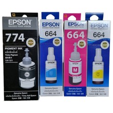 EPSON T7741+T6642+T6643+T6644 세트 정품잉크, 1세트, 4색 잉크