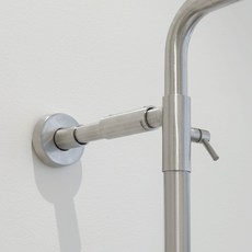 욕실 해바라기 샤워 수전 벽면 연장대 젠다이 벽면 설치 연결 부속품, 젠다이연결대실버(내경17mm), 1개