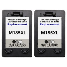 잉크아울렛 삼성 INK-M185 XL 호환 잉크 대용량 검정2개 M185XL SL-J1680 J1683 J1685 J1780 재생 잉크, 1개, M185 대용량 호환잉크 검정 2EA 1개, M185 대용량 호환잉크 검정 2EA