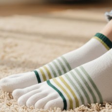 노블삭스 여성 스니커즈 발가락양말 6켤레 국산 쫀쫀한 순면