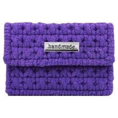 네트공예 DIY 세트 - 카드 지갑 만들기 망스티치 재료 덮개형_handmade 직사각(소) 실버 팬던트, 10. P-11 딥 퍼플, 1세트