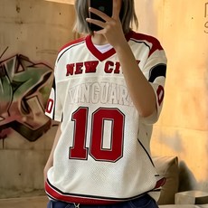 D블리 뉴시티 텐텐 매쉬 반팔티 오버핏 빅사이즈 쿨론 방송댄스복 아이돌 공연복 축제의상