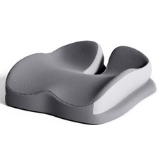 LareinaT 기능성 엉덩이 방석 꼬리뼈 치질방석 학교 사무실 의자 방석 메모리폼 방석, 그레이