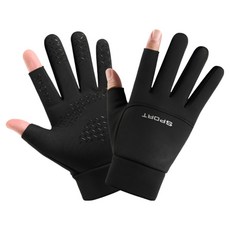 CULT 기모 핑거장갑 배달 겨울 방한용품, 1세트, CT.기모 핑거홀장갑 블랙