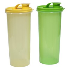 타파웨어 슬림 물통 1L 옐로 그린 세트, 1개