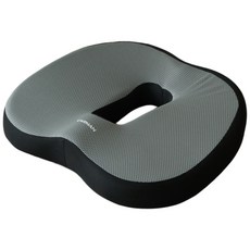 버플라 치질방석 자세교정 임산부 도넛 기능성 3D 메모리폼, 1개, 그레이