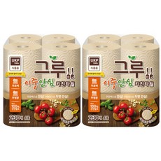 [삼정펄프] 그루 무표백 키친타월 230매 4롤X2팩, 4롤, 2세트