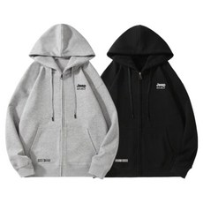 (1+1)JEEP SPIRIT 지프 여성 남자 후드 집업 가을 봄 2장 세트