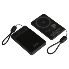 1START 씬스냅핏 초슬림 맥세이프 무선 충전 보조배터리 10000mAh, 블랙, 씬스냅핏 무선충전 보조배터리 / 10000mAh