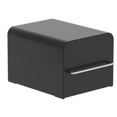 HK.sell 코니 라운드 철제 약정리대 컵수납 서랍형 정리함 엄청 조용한 3단 슬라이딩레일 장착, 블랙, 1개