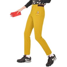 봄 가을 간절기용 세미 일자 자수 포인트 지퍼 여성 골프 웨어 연습복 빅사이즈 10부 바지 (55-99) 사이즈 까지