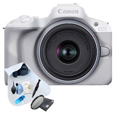 포토리뷰이벤트 EOS R50+RF-s 18-45mm IS STM KIT+액정보호필름+포켓융+청소도구+리더기+ MCUV 필터 /WJK, 화이트