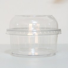 원형 샐러드 반찬용기 + 돔 뚜껑 세트 DC12S, 1세트, 50개입