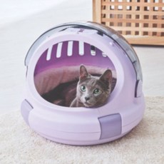 릿첼코럴 고양이 이동장 캐리어 하우스 우주선가방, 베이지, 1개