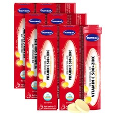 한잘 발포비타민 비타민C 500 + 아연, 20정, 6개