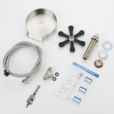 꼬꼬마스픽 스테인리스 9홀 고압 피처린서 컵 세척기, 1세트, 스테인리스 실버