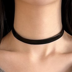 일호장신구 데일리 심플 가죽 기본 초커 부드러운 촉감 클럽 파티 오피스룩 연말모임 패션 악세서리