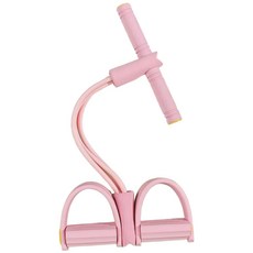 휴대용 전신 스트레칭 홈 피트니스 튜빙밴드 로잉밴드 4줄, 1개, 핑크