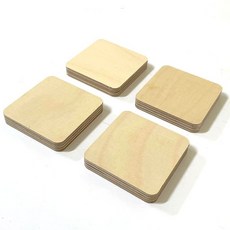 가구가구또가구 DIY 원형 사각 12T 자작나무 합판 목재 나무판 컵받침 다용도받침, 사각자작나무합판 70mm X 12T (1개)