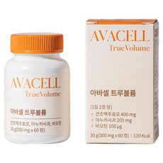 아바셀 트루볼륨 맥주효모 비오틴 아누카사과 고함량 60정 모발 영양제, 6개