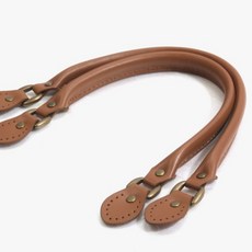 바이핸즈 고급 민무늬 토트 가죽가방끈, 탄 1쌍, 5개