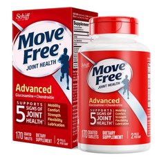 무브프리 어드밴스드 글루코사민 + 콘드로이틴 코팅된 타블렛, 170정