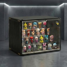 러비키 프리미엄 대형 피규어 레고 진열장 보관함 아크릴케이스 먼지차단형 장식장 3Color, soft black