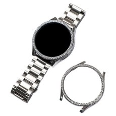 모할랩 갤럭시워치 4 5 큐빅 하드 액정 보호 케이스, 03 실버