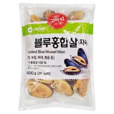 굵고 큼직한 자숙 블루 홍합살, 3개, 400g