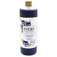 올차 보라색 팬지시럽 퍼플 에이드 꽃차 허브청 음료 베이스, 1L, 1개