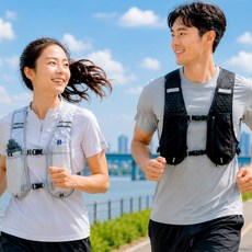 초경량 러닝조끼 러닝백 2color / 트레일베스트 마라톤조끼 달리기, 1개, 블랙