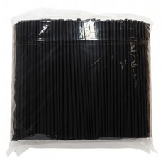 제이디팩 자바라 빨대 7*250mm 검정 벌크포장 10 000개, 20개, 500개입