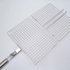 스텐 석쇠 바스켓 손잡이 양면 그릴 SUS 304, 1개