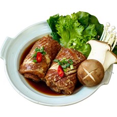 봄소 뼈없는 양념 돼지 갈비 수제 목살 양념 구이 밀키트 800g, 2개