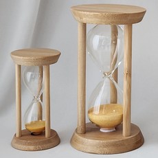 오로라 모래 시계 야광 탁상 타이머 모래멍 집들이 선물, 오렌지, 10분