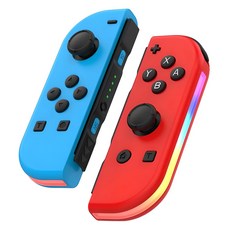 VILCORN 호환 가능 닌텐도 스위치 컨트롤러 JOY-CONS L/R 무선 스위치 OLED 조이스틱, 빨간색