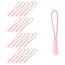 지노 다용도 스트랩 손잡이 끈 지퍼 고리, 20개, 핑크
