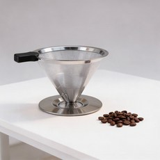 커피 핸드드립 필터 추출 스텐 드립퍼, S, 1개