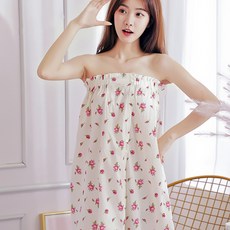 휘잇 여성 로브 골프 샤워 가운 라운지웨어, 밴드형, 화이트, 1개