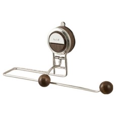 붙였다 떼었다 무타공 진공 흡착 월넛 키친타올 걸이, 1개