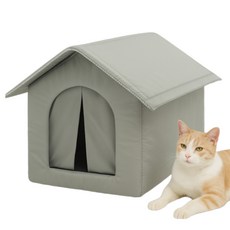 모드온 방수 방풍 야외 길고양이 겨울집 숨숨집, 1개, 그레이