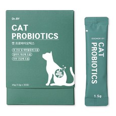 닥터바이 캣프로바이오틱스 고양이유산균 장건강 면역력 배변활동 영양제, 1개, 장건강/유산균, 30회분