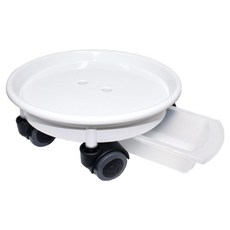 영농사 이동식 화분받침대 8호, 1개, 이동식 원형 화이트 8호