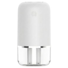 랩포트 듀얼 분사 무선 미니 가습기 무소음 무드등 400ml 사무실 가정용 차량용 휴대용 LABHU592, 화이트1+1(2개)
