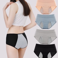 피오코 위생팬티 생리팬티 여성 순면 샘방지 4종세트