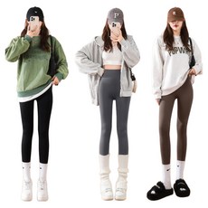 오누이디스플레이 9부 요가 필라테스 기모 레깅스 하이웨스트 힙업 노Y존 3장세트